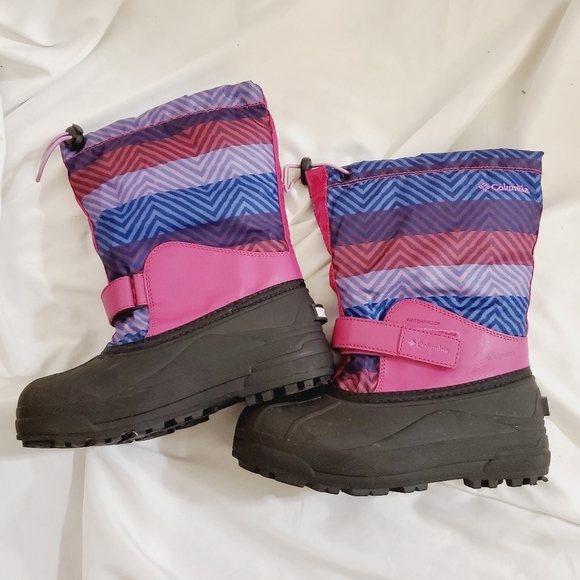 Columbia Youth Pink and Purple Powderbug Winter Boots - Picture 8 of 8